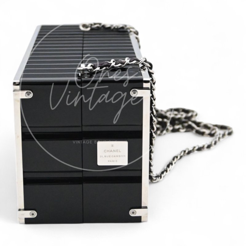中古 香奈兒 CHANEL 黑色集裝箱-2