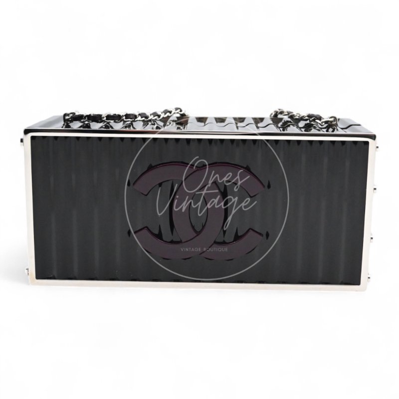 中古 香奈兒 CHANEL 黑色集裝箱-3