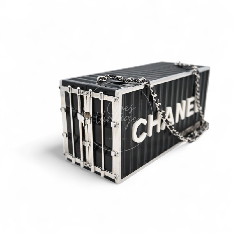 中古 香奈兒 CHANEL 黑色集裝箱-5