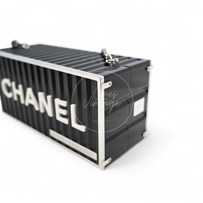中古 香奈兒 CHANEL 黑色集裝箱-6