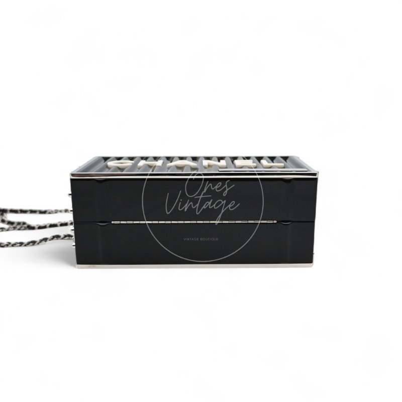 中古 香奈兒 CHANEL 黑色集裝箱-15