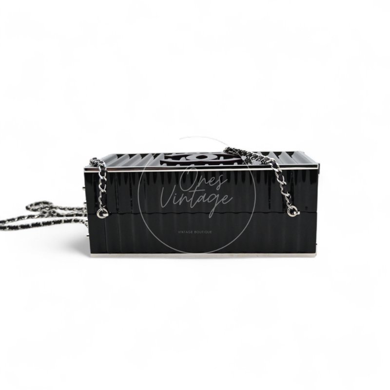 中古 香奈兒 CHANEL 黑色集裝箱-16