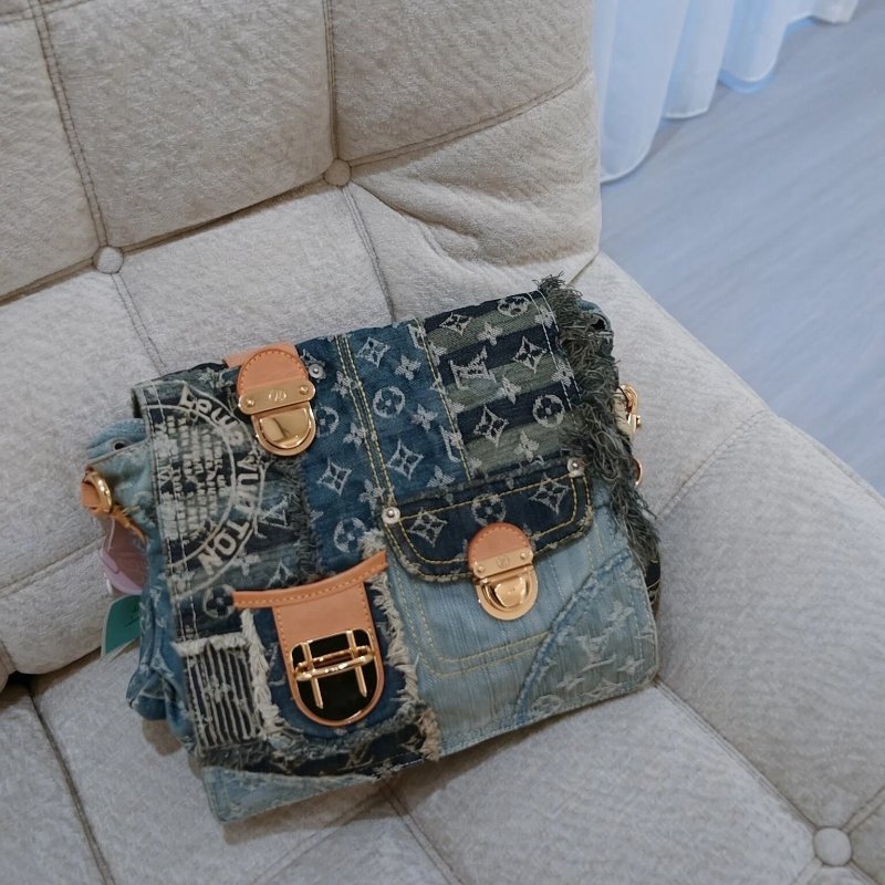 中古 路易威登 Louis Vuitton 老花牛仔 郵差包 單肩包 M95374-0