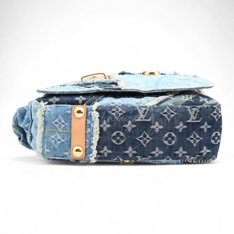 中古 路易威登 Louis Vuitton 老花牛仔 郵差包 單肩包 M95374-5