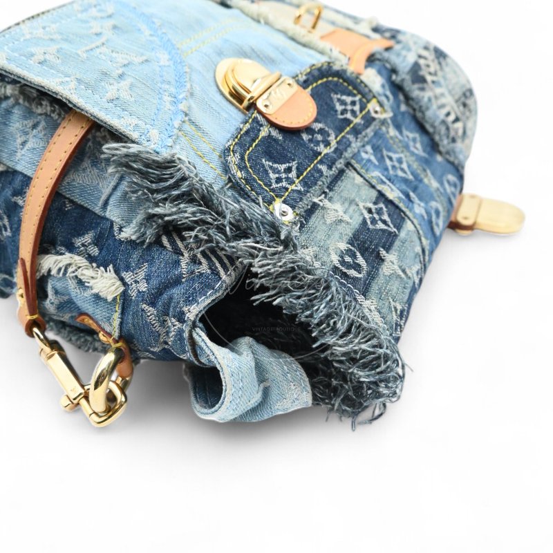 中古 路易威登 Louis Vuitton 老花牛仔 郵差包 單肩包 M95374-8