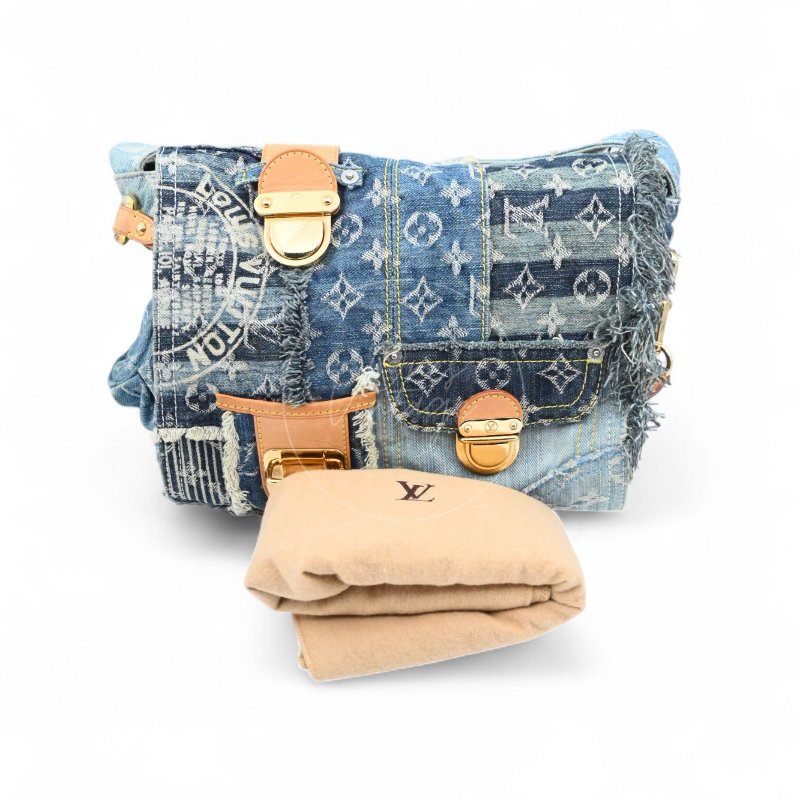 中古 路易威登 Louis Vuitton 老花牛仔 郵差包 單肩包 M95374-25