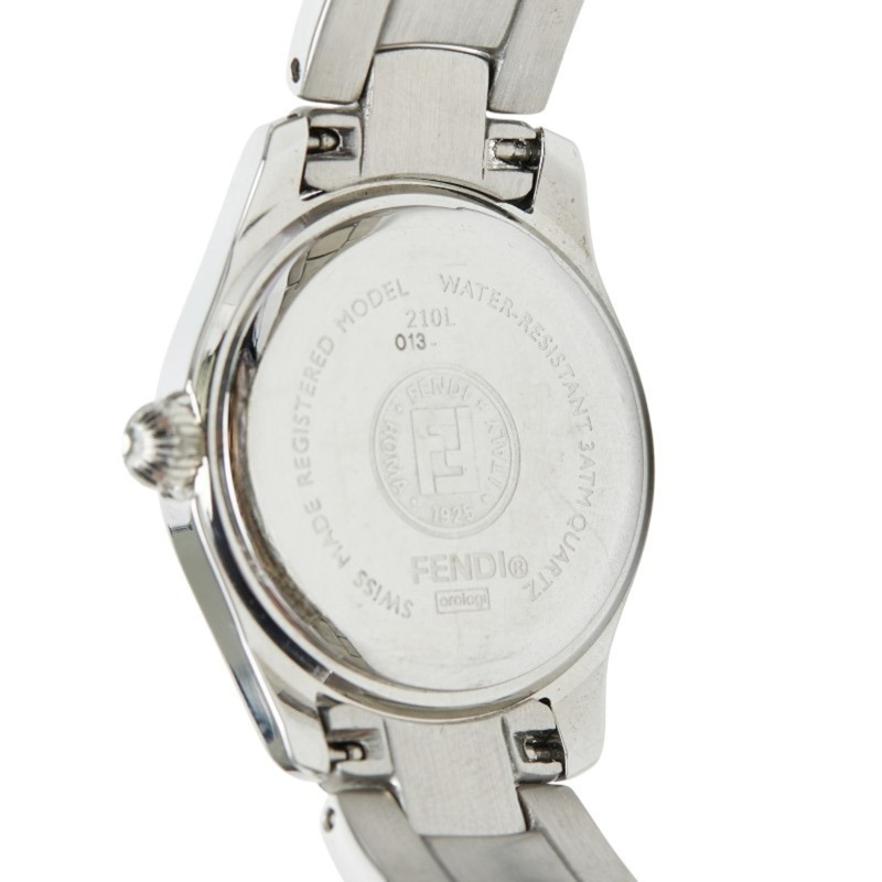 Fendi Orologi 三針腕錶 210L 石英銀色錶盤不鏽鋼女錶 FENDI-5