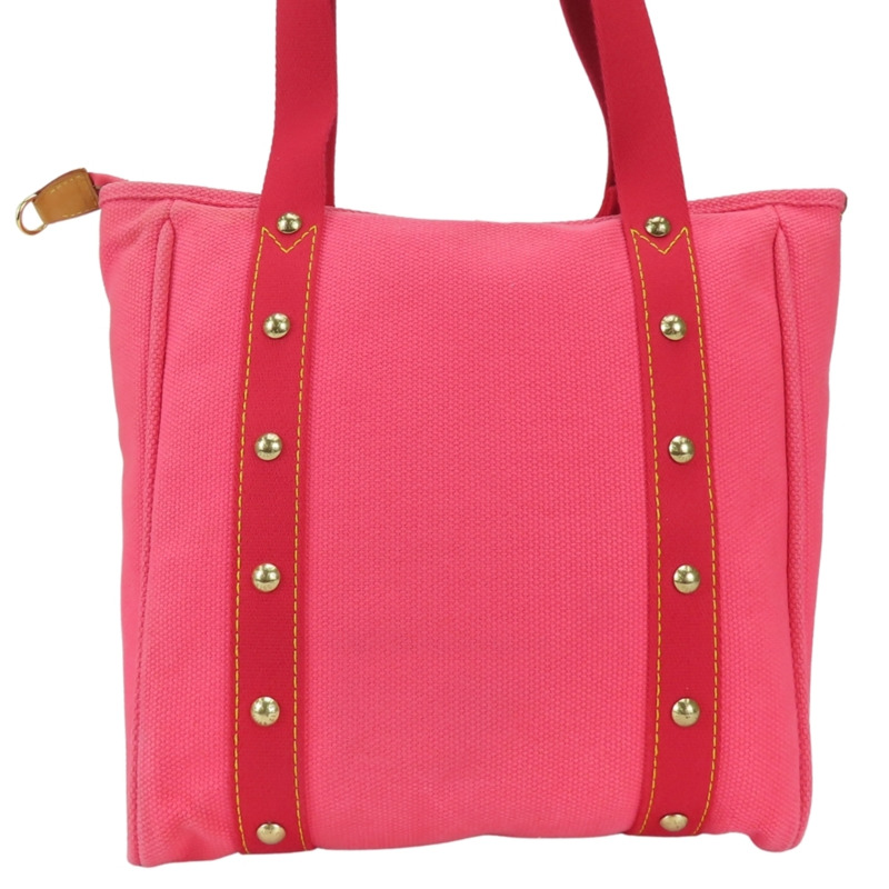 路易威登 Cabas MM 手提包 M40085 Antigua 帆布玫瑰金五金女士 LOUIS VUITTON-3
