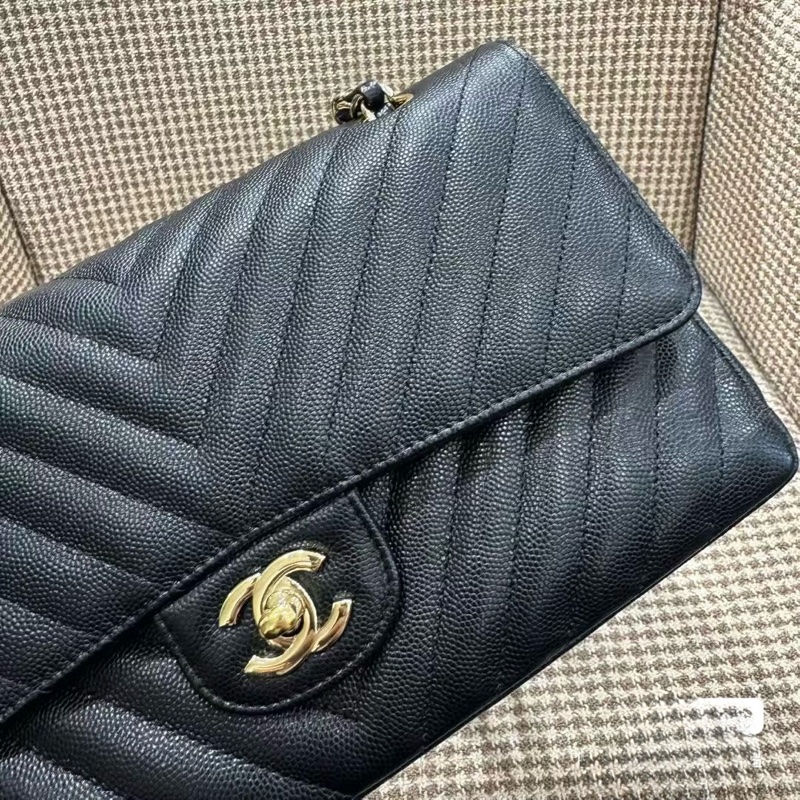 香奈兒CF25 V 黑金魚子牆-5