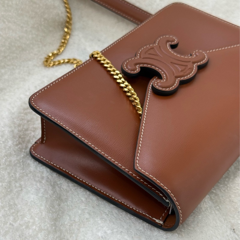 Celine 凱旋門浮雕 Logo信封包Woc-2