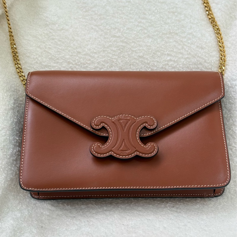 Celine 凱旋門浮雕 Logo信封包Woc-5