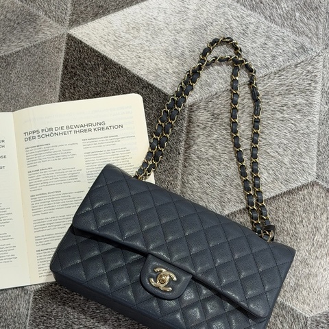 CHANEL COCO25灰色淡金扣/晶片