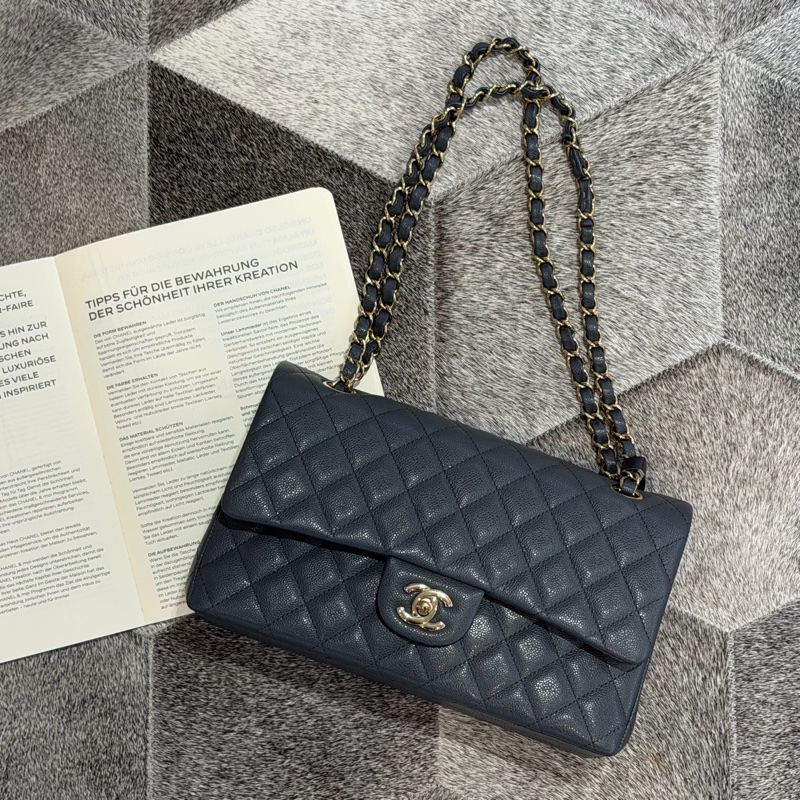 CHANEL COCO25灰色淡金扣/晶片-1