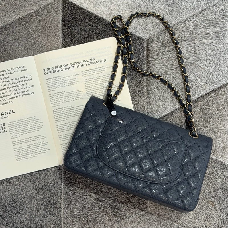 CHANEL COCO25灰色淡金扣/晶片-5