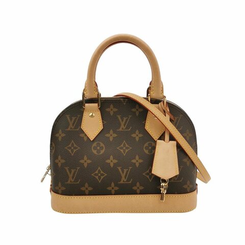 Louis Vuitton (LV) AlmaBB植鞣革Monogram印花貝殼包斜挎包肩背包晶片款