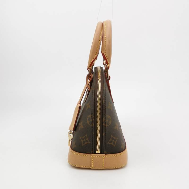 Louis Vuitton (LV) AlmaBB植鞣革Monogram印花貝殼包斜挎包肩背包晶片款-2
