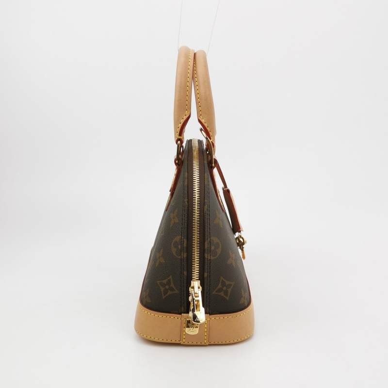 Louis Vuitton (LV) AlmaBB植鞣革Monogram印花貝殼包斜挎包肩背包晶片款-3
