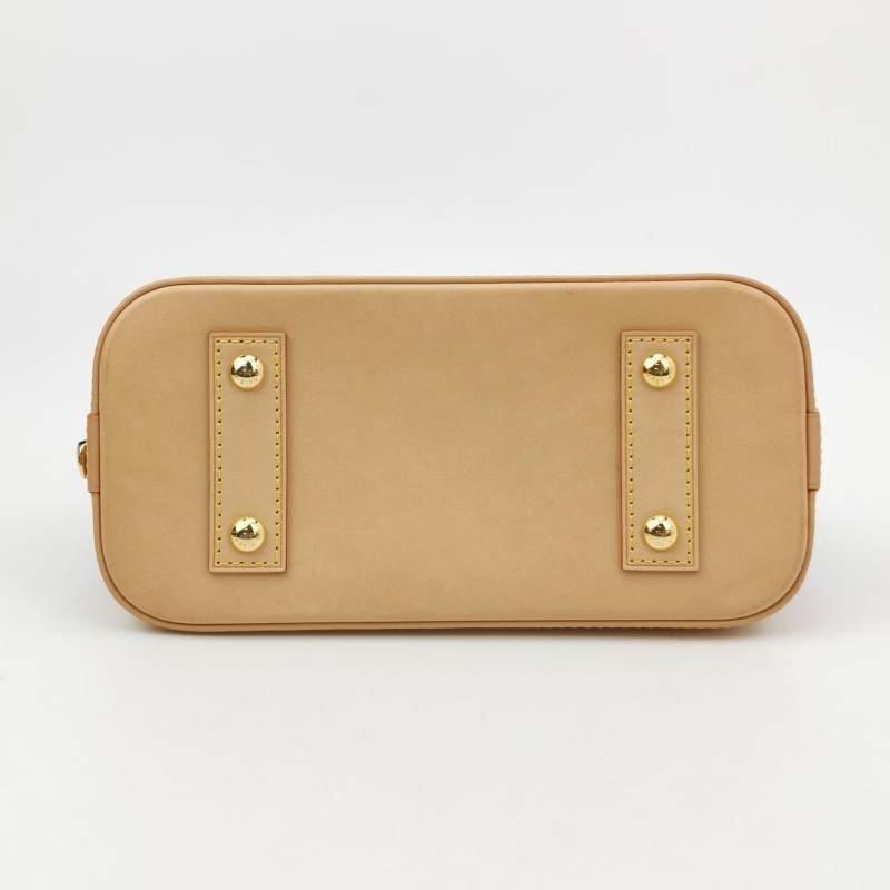 Louis Vuitton (LV) AlmaBB植鞣革Monogram印花貝殼包斜挎包肩背包晶片款-5