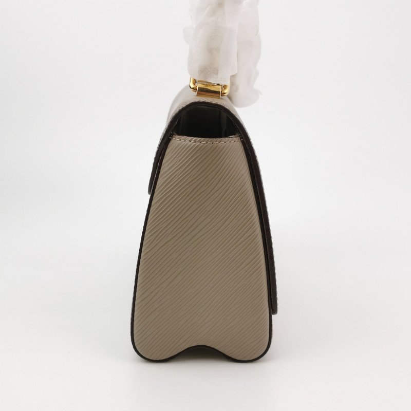 Louis Vuitton (LV) Twist中型牛皮水波紋LV旋轉鎖扣斜背包斜背包單肩包-3