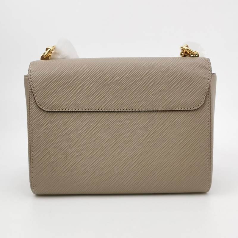 Louis Vuitton (LV) Twist中型牛皮水波紋LV旋轉鎖扣斜背包斜背包單肩包-4