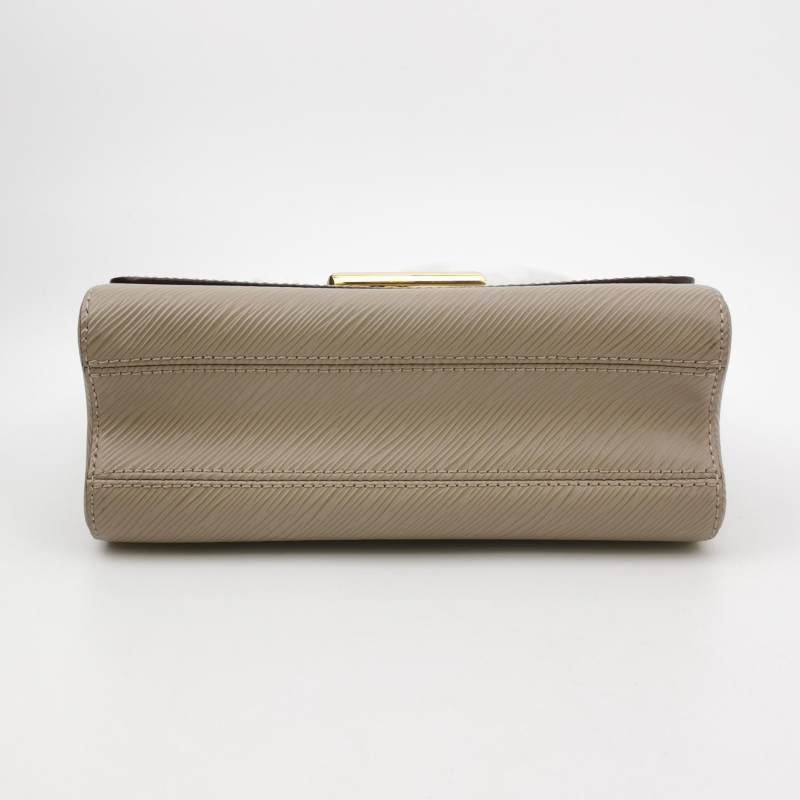 Louis Vuitton (LV) Twist中型牛皮水波紋LV旋轉鎖扣斜背包斜背包單肩包-5