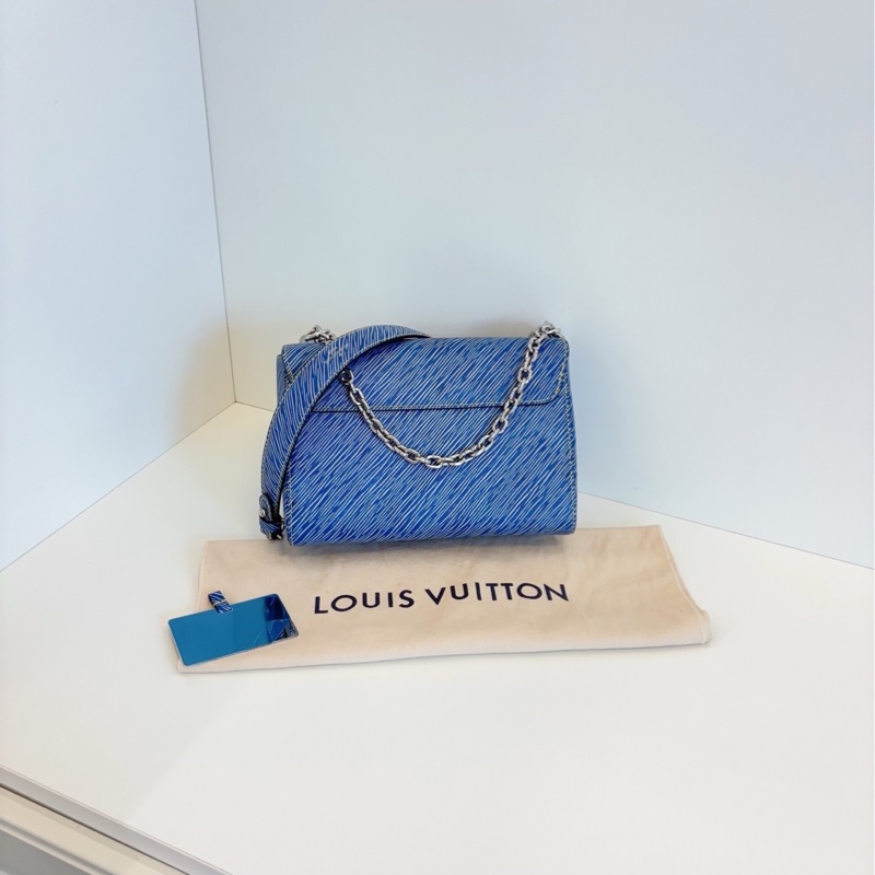 LV Twist 牛仔蓝水波纹bag 金银鸳鸯双色logo 23*16*10cm-3