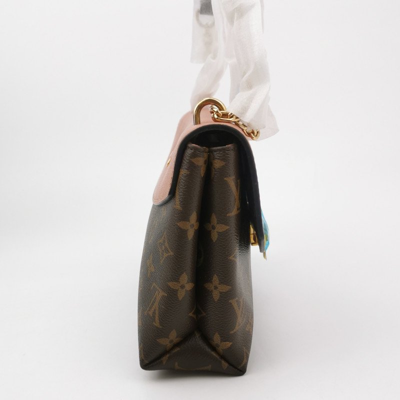 Louis Vuitton (LV) Saint Placide牛皮老花拼皮LV標誌鎖扣單肩包晶片款-3