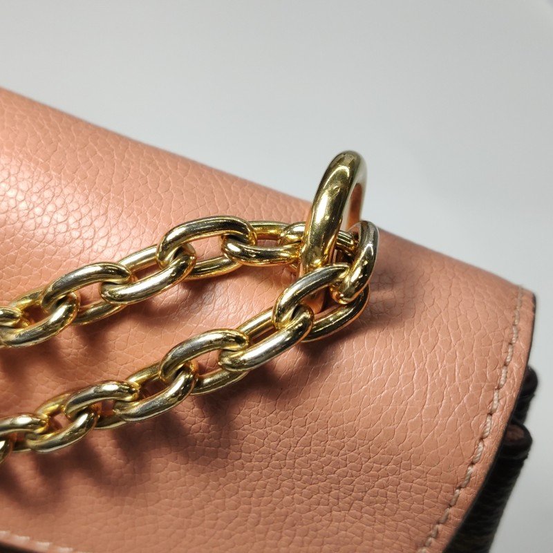 Louis Vuitton (LV) Saint Placide牛皮老花拼皮LV標誌鎖扣單肩包晶片款-13