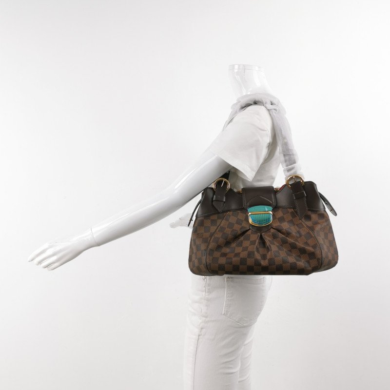 Louis Vuitton (LV) Sistina牛皮棋盤格推扣單肩包-1