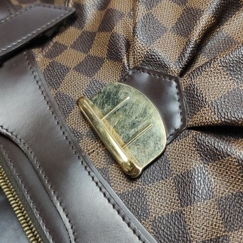 Louis Vuitton (LV) Sistina牛皮棋盤格推扣單肩包-13