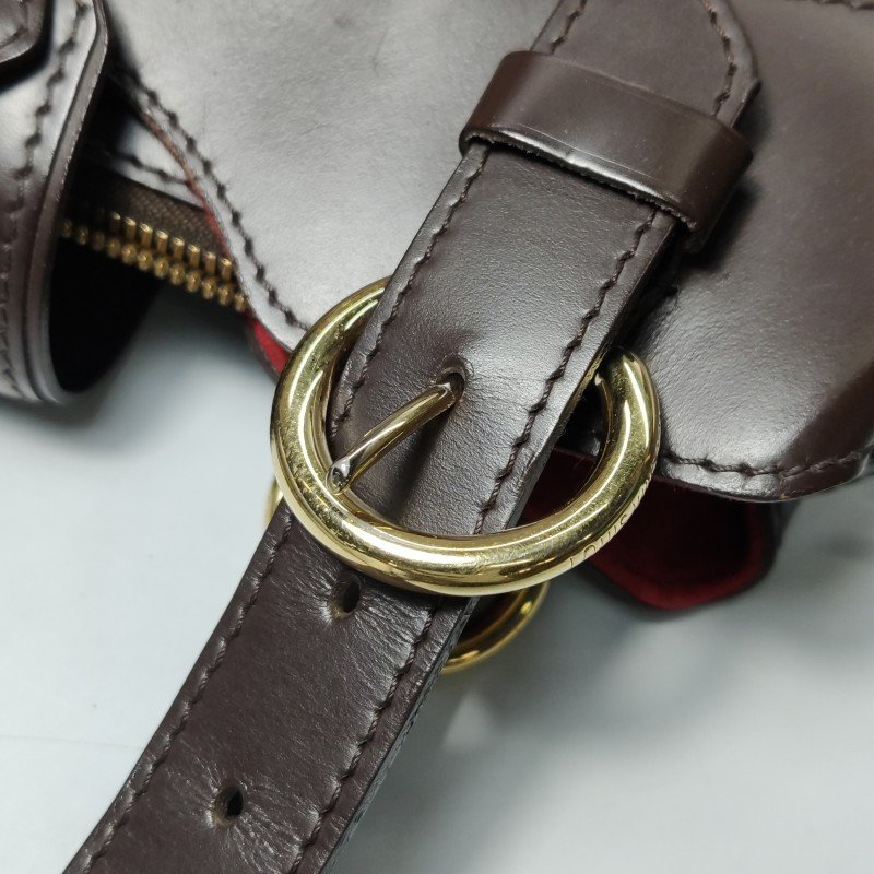 Louis Vuitton (LV) Sistina牛皮棋盤格推扣單肩包-15