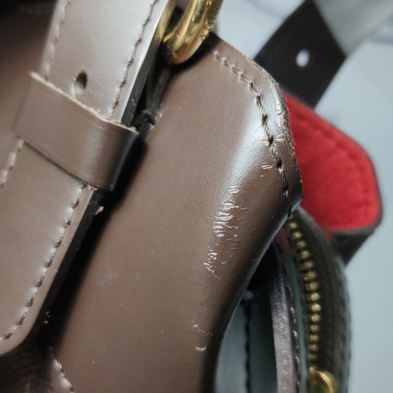 Louis Vuitton (LV) Sistina牛皮棋盤格推扣單肩包-19