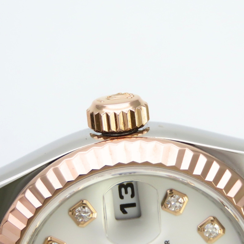 勞力士 Datejust 179171G 不鏽鋼鑲鑽 18K 永恆玫瑰金 10PD 組合女士腕錶 ROLEX-8