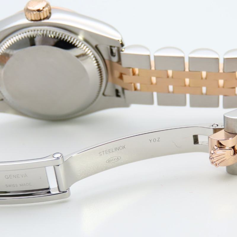 勞力士 Datejust 179171G 不鏽鋼鑲鑽 18K 永恆玫瑰金 10PD 組合女士腕錶 ROLEX-16