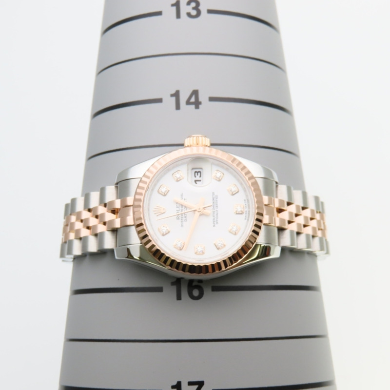 勞力士 Datejust 179171G 不鏽鋼鑲鑽 18K 永恆玫瑰金 10PD 組合女士腕錶 ROLEX-17