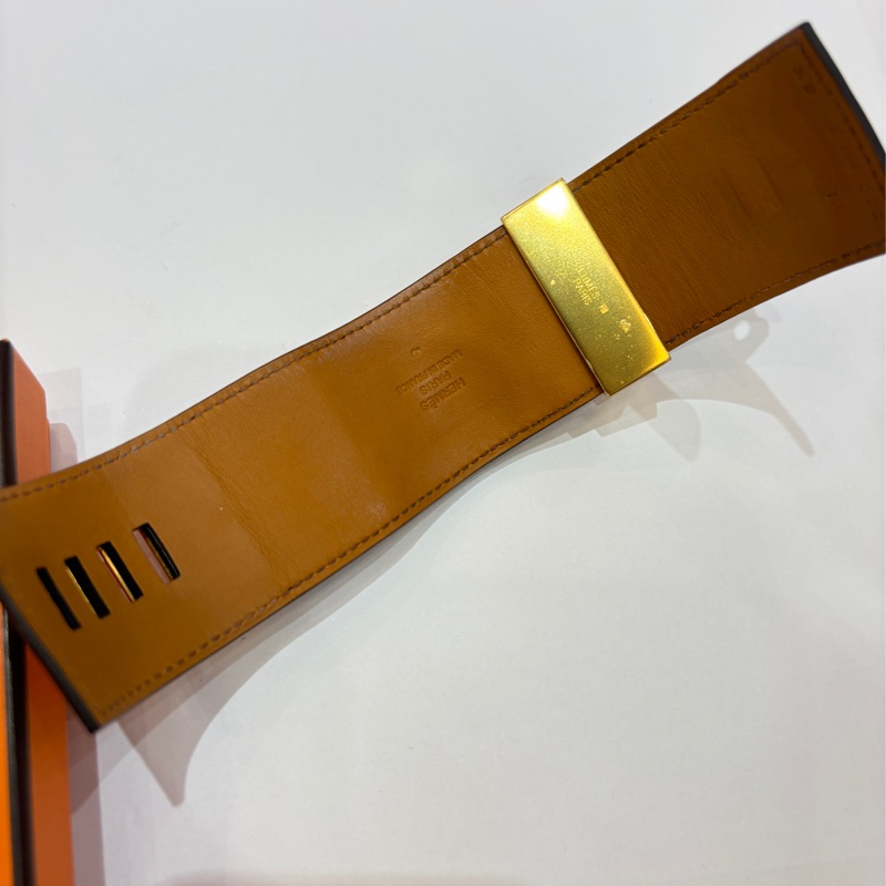 Hermes 基本款 藍金鉚釘 CDC手環-9