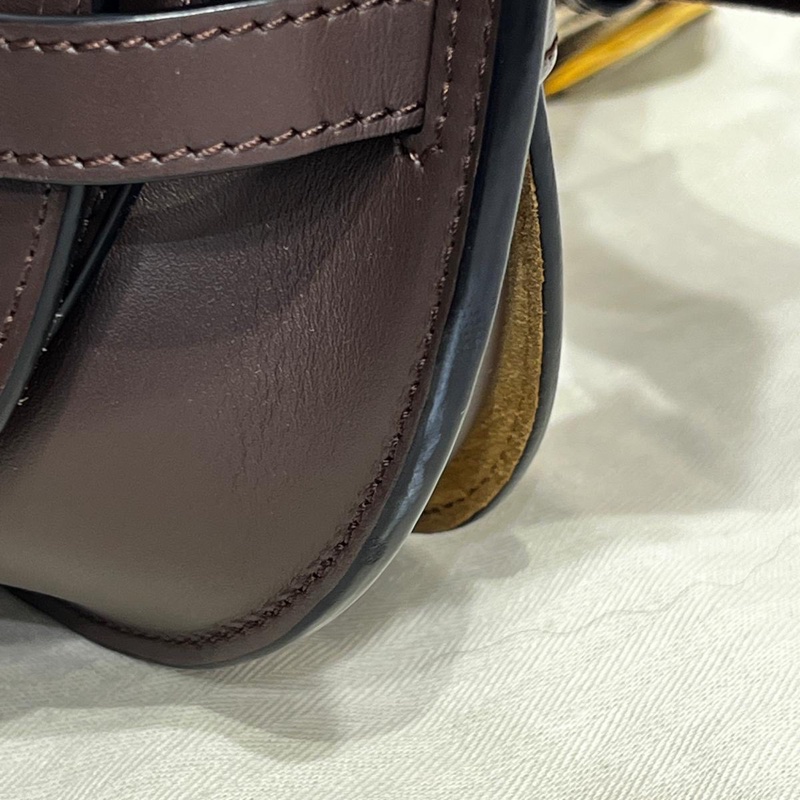🌷帶票帶吊牌！Loewe 羅意威 Mini Gate Dual 迷你寬肩帶 巧克力棕色-9