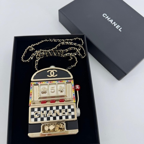 Chanel 2023 Plexiglass Resin and Rhinestone Multicoloured Slot Machine Minaudière Bag