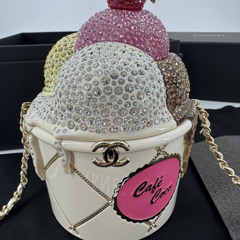 Chanel 2026 Rhinestone Gelato Ice Cream Multicoloured Minaudière Evening Bag-1