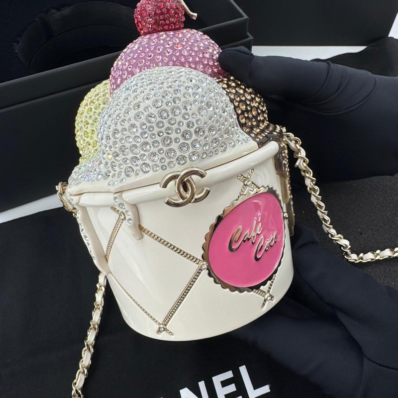 Chanel 2026 Rhinestone Gelato Ice Cream Multicoloured Minaudière Evening Bag-2