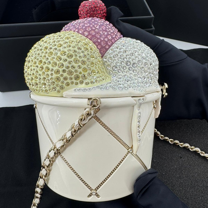 Chanel 2026 Rhinestone Gelato Ice Cream Multicoloured Minaudière Evening Bag-3
