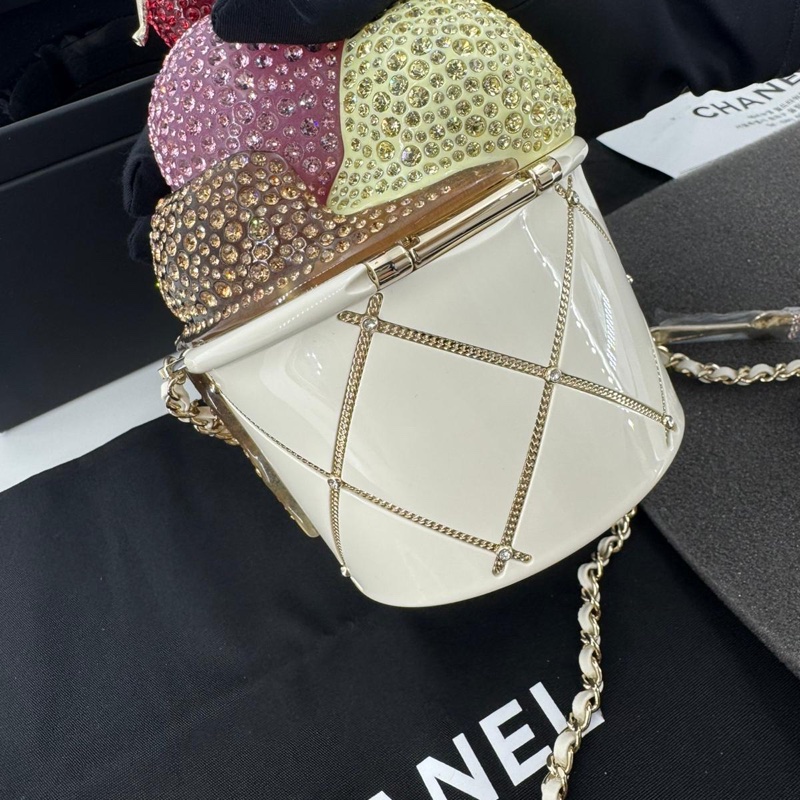 Chanel 2026 Rhinestone Gelato Ice Cream Multicoloured Minaudière Evening Bag-4