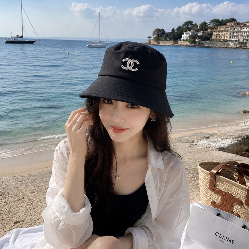 914intheair精品代購『全新』Chanel 香奈兒 珍珠logo漁夫帽 王一博同款-0