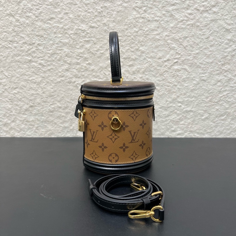98新芯片款LV路易威登cannes發財桶  雙色拼接老花-2