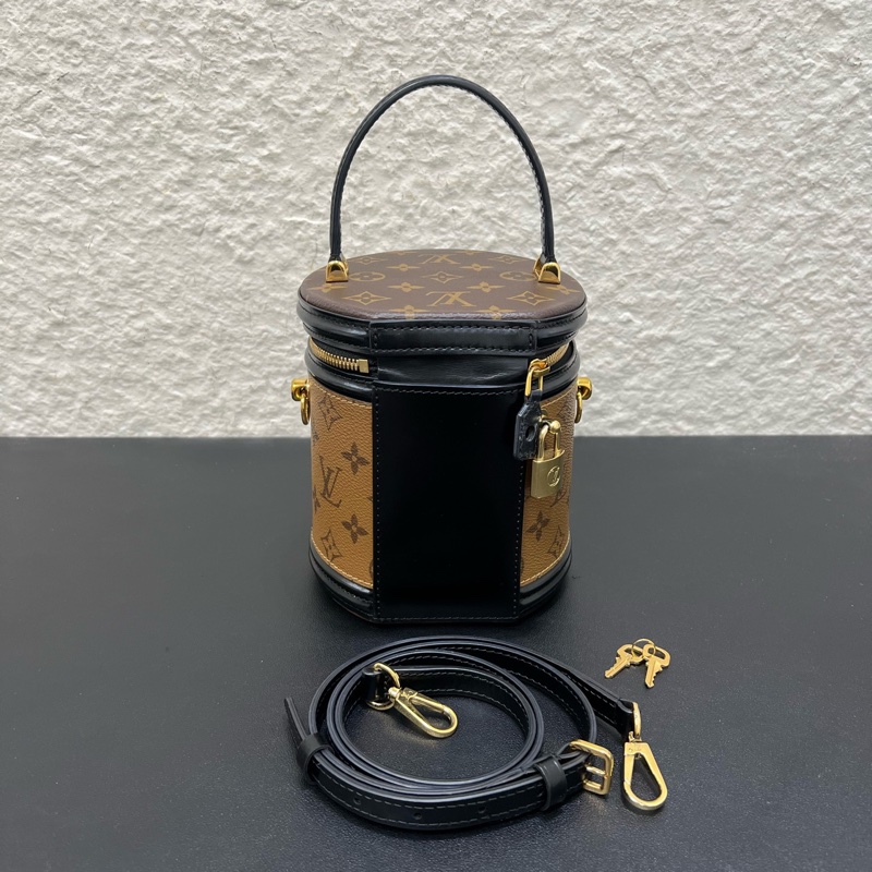98.99新芯片款LV路易威登cannes發財桶 雙色拼接老-1