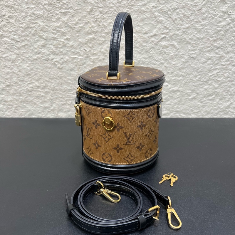 98.99新芯片款LV路易威登cannes發財桶 雙色拼接老-2