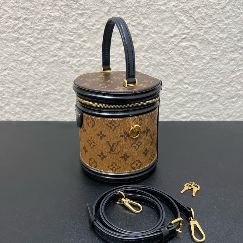 98.99新芯片款LV路易威登cannes發財桶 雙色拼接老-3