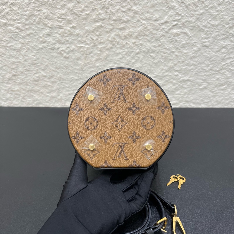 98.99新芯片款LV路易威登cannes發財桶 雙色拼接老-4