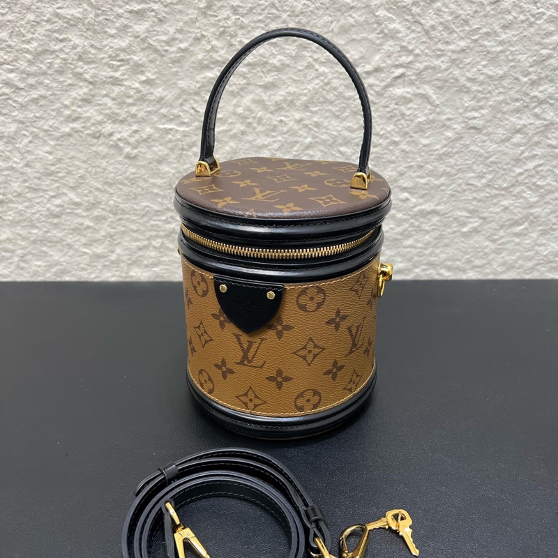 98.99新芯片款LV路易威登cannes發財桶 雙色拼接老-7