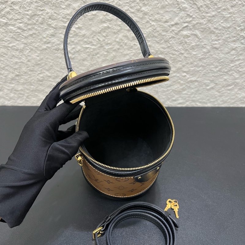 98.99新芯片款LV路易威登cannes發財桶 雙色拼接老-9